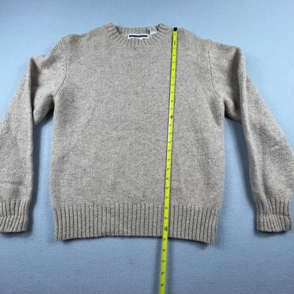 Vintage 100% Shetland Wool Jennifer Moore Sweater Women M Beige Knit - Picture 5 of 5